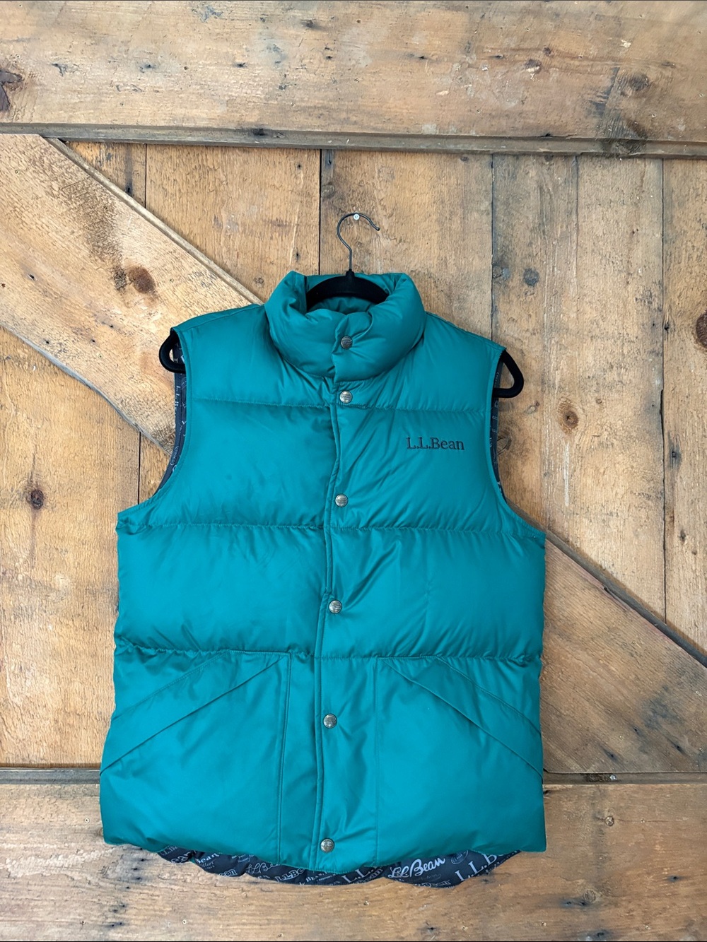 L.L. Bean Green Puffer Down Vest
